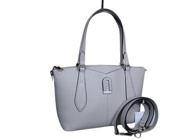FURLA フルラ ハンドバッグ ダフネ サッチェル グレージュ レザー レディース 2WAY