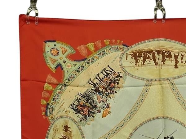 HERMES エルメス スカーフ カレ90 マルチカラー シルク100% レディース CAVALIERS PEULS プール族の騎手 美品