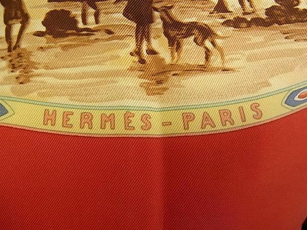 HERMES エルメス スカーフ カレ90 マルチカラー シルク100% レディース CAVALIERS PEULS プール族の騎手 美品