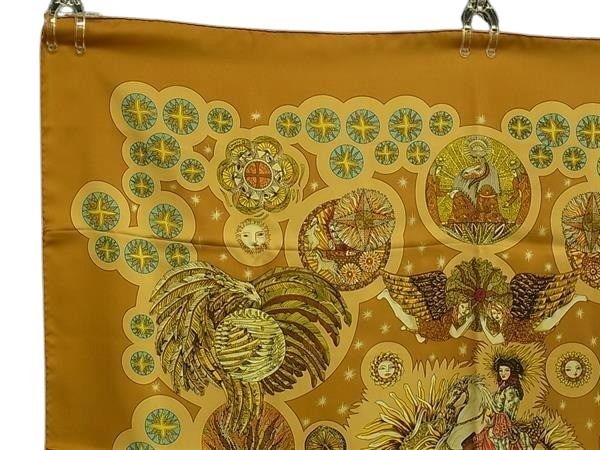HERMES エルメス スカーフ カレ90 マルチカラー シルク100% レディース LE ROY SOLEIL 太陽王 美品
