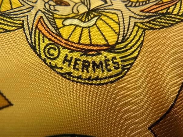 HERMES エルメス スカーフ カレ90 マルチカラー シルク100% レディース LE ROY SOLEIL 太陽王 美品