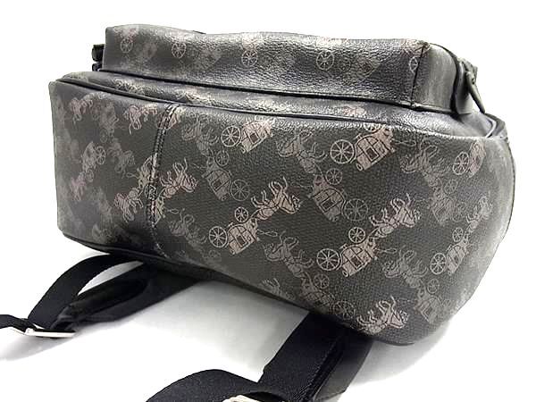 COACH コーチ リュックサック ホースアンドキャリッジ F84225 ブラック系 PVC レザー ユニセックス 美品