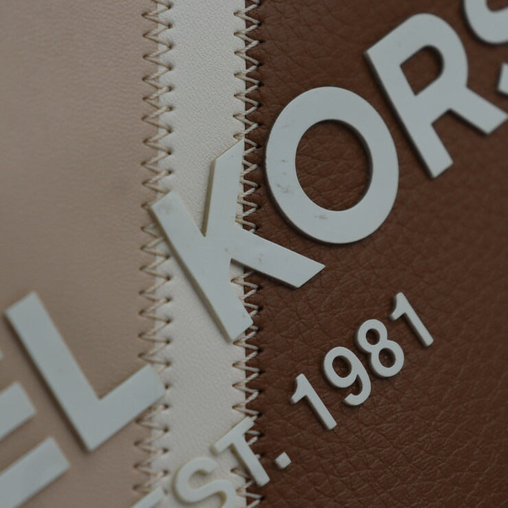 美品 Michael Kors マイケルコース MIRELLA EW ミレラ トートバッグ 35R3G7ZT8L PVC レザー ブラウン系 2WAY ショルダーバッグ