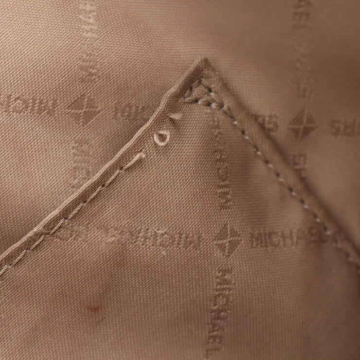 美品 Michael Kors マイケルコース MIRELLA EW ミレラ トートバッグ 35R3G7ZT8L PVC レザー ブラウン系 2WAY ショルダーバッグ