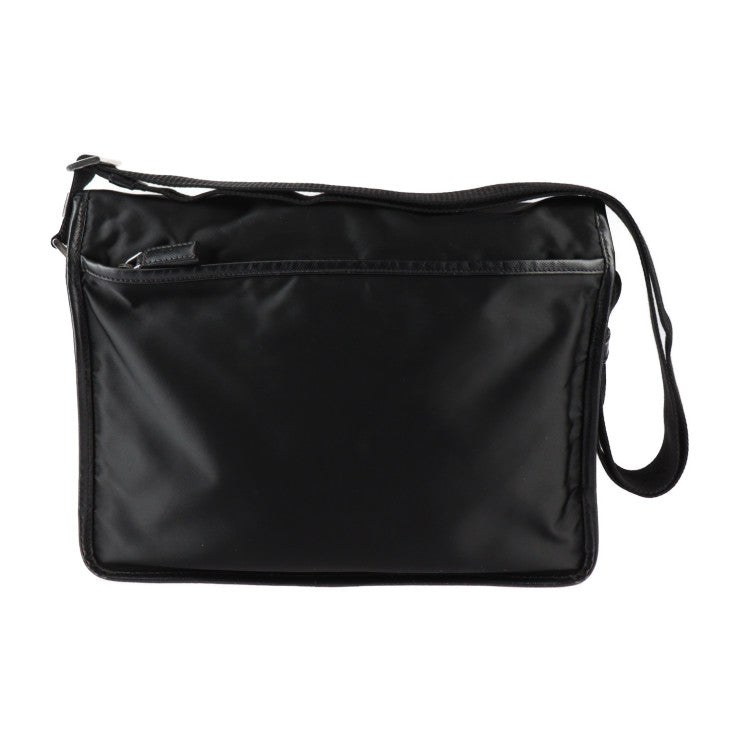 PRADA プラダ メッセンジャーバッグ ショルダーバッグ 2VD768 ナイロン レザー ブラック シルバー金具 クロスボディバッグ ロゴ