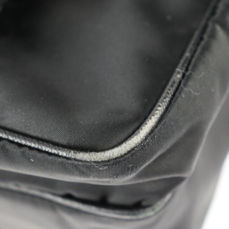 PRADA プラダ メッセンジャーバッグ ショルダーバッグ 2VD768 ナイロン レザー ブラック シルバー金具 クロスボディバッグ ロゴ