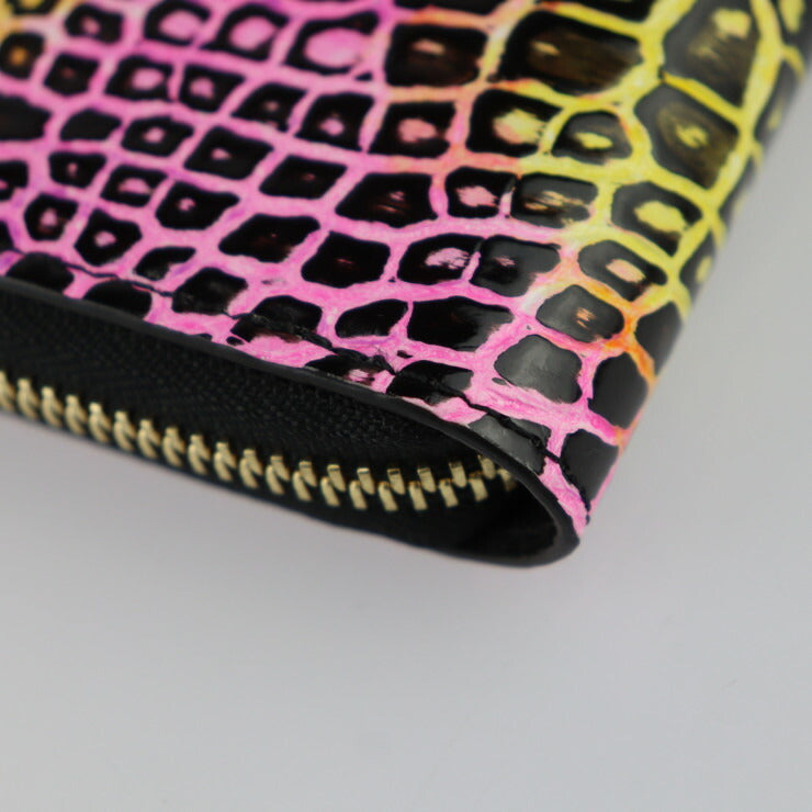 新品未使用展示品 LOUIS VUITTON ルイ ヴィトン ジッピー ウォレット 長財布 - アリゲーター マルチカラー ゴールド金具 ラウンドファスナー エキゾチックレザー レインボー ビトン