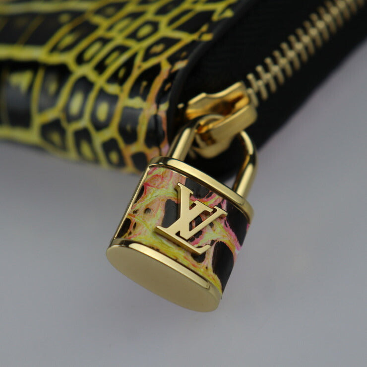 新品未使用展示品 LOUIS VUITTON ルイ ヴィトン ジッピー ウォレット 長財布 - アリゲーター マルチカラー ゴールド金具 ラウンドファスナー エキゾチックレザー レインボー ビトン