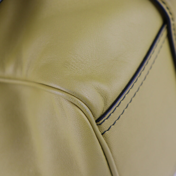 美品 BOTTEGAVENETA ボッテガヴェネタ モナコ イントレチャート ハンドバッグ 396448 レザー マスタード