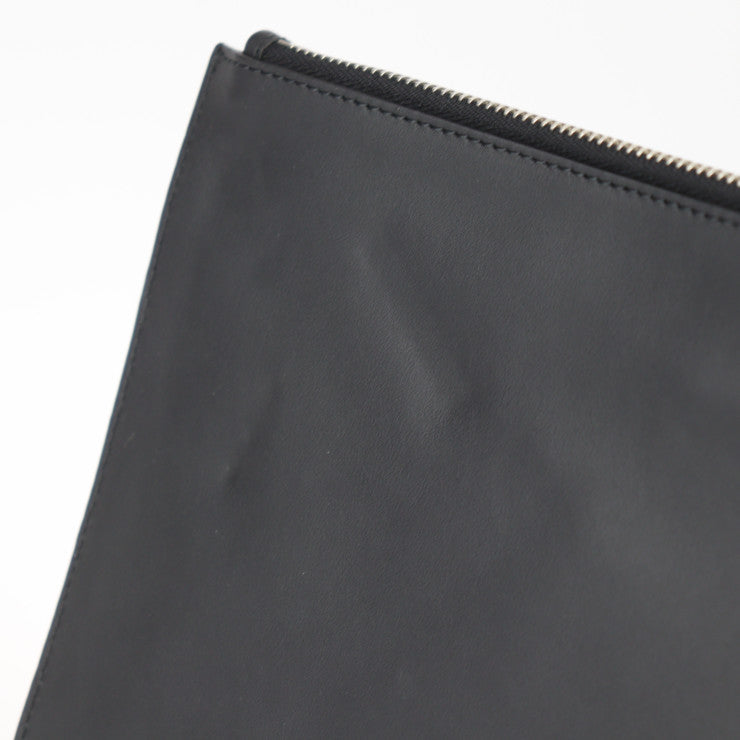 美品 FENDI フェンディ ポーチ セカンドバッグ 7N0078 レザー ブラック マルチカラー シルバー金具 クラッチバッグ LOVE ロゴ