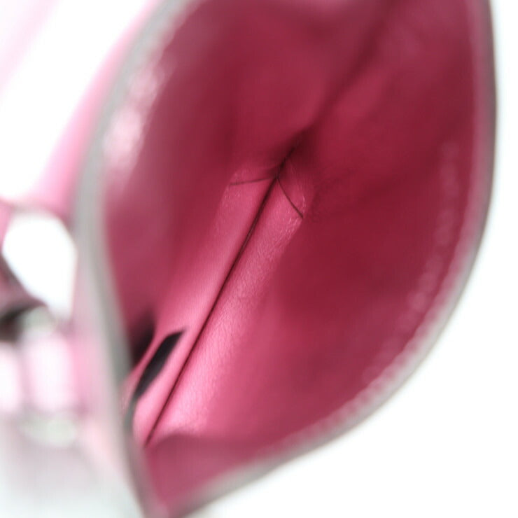 超美品 FENDI フェンディ FFダイヤモンド フォンポーチ ショルダーバッグ 7AS188 レザー ピンクメタリック シルバー金具 スマホポーチ スマホケース ストラップ