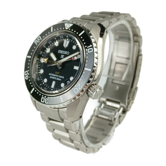 超美品 SEIKO セイコー 腕時計 PROSPEX プロスペックス ダイバースキューバGMT 6R54-00D0 / SBEJ011 シルバー ブラック ステンレス メンズ 自動巻き