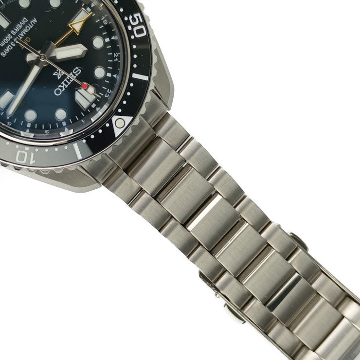 超美品 SEIKO セイコー 腕時計 PROSPEX プロスペックス ダイバースキューバGMT 6R54-00D0 / SBEJ011 シルバー ブラック ステンレス メンズ 自動巻き