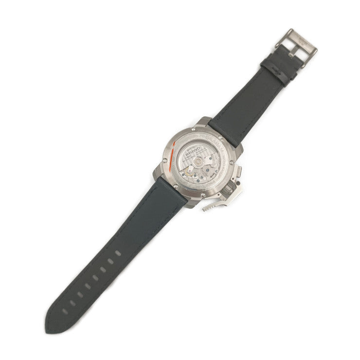 新品未使用展示品 GRAHAM グラハム 腕時計 クロノファイター オーバーサイズ 2CCAS.B32A シルバー ブラック ベージュ系 ステンレス レザー メンズ 自動巻き 裏スケ デイデイト