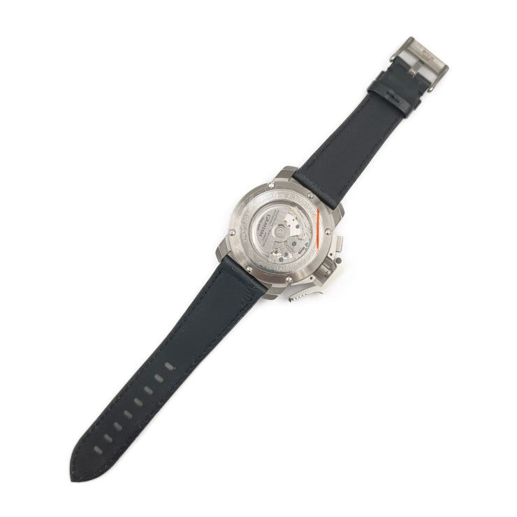 新古未使用展示品 GRAHAM グラハム 腕時計 クロノファイター オーバーサイズ 2CCAS.B32A シルバー ブラック ベージュ系 ステンレス レザー メンズ 自動巻き 裏スケ デイデイト