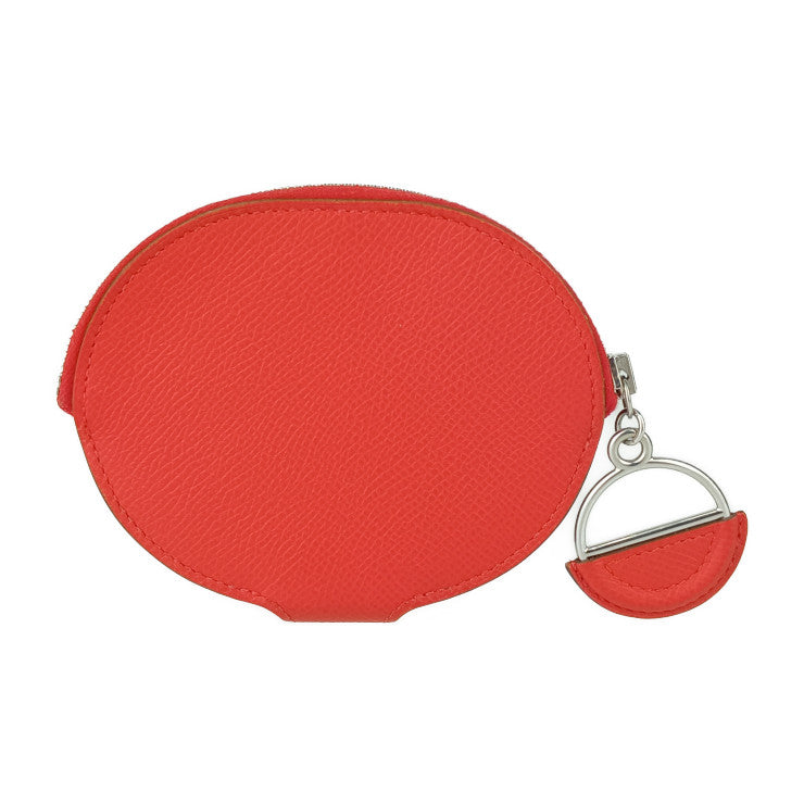 超美品 HERMES エルメス 小銭入れ カードケース IN THE LOOP MINI インザループミニ コインケース H077700CJAB ROUGE DE COEUR レッド系 マルチカラー シルバー金具 ヴォーエプソン レディース 二つ折り