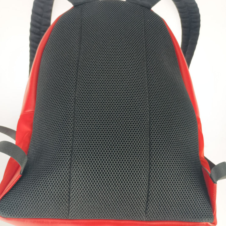 FENDI フェンディ リュックサック モンスターシリーズ フェンディ フェイス バックパック 7VZ012 レッド ブラック ナイロン レザー メンズ シルバー金具