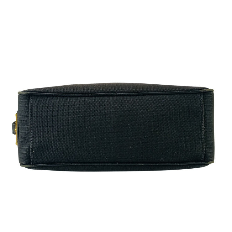 PRADA プラダ クロスボディバッグ ロゴ ジャガード ショルダーバッグ 1BH089 ブラック キャンバス レザー レディース リボン ゴールド金具