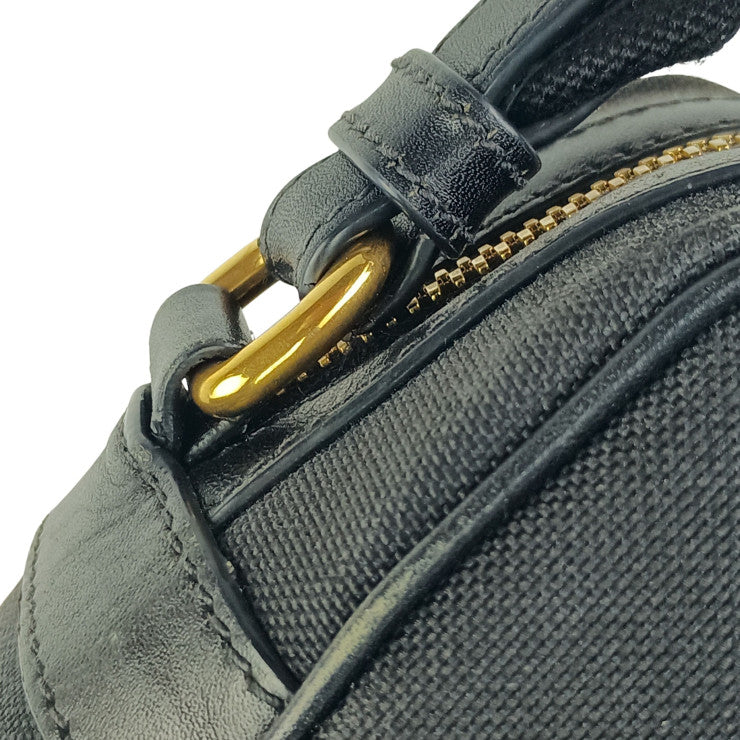 PRADA プラダ クロスボディバッグ ロゴ ジャガード ショルダーバッグ 1BH089 ブラック キャンバス レザー レディース リボン ゴールド金具