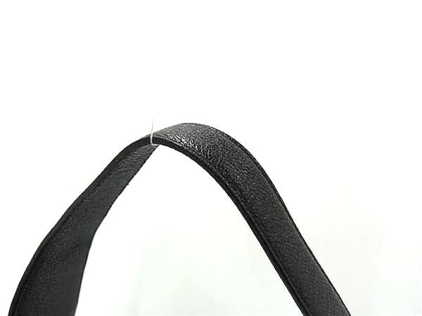 BVLGARI ブルガリ ショルダーバッグ ブラック レザー レディース シルバー金具 美品