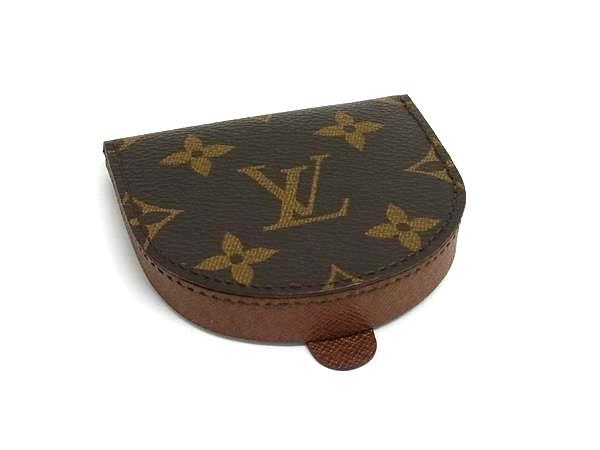LOUIS VUITTON ルイヴィトン コインケース モノグラム ポルトモネ キュベット M61960 ブラウン PVC レザー ユニセックス 超美品