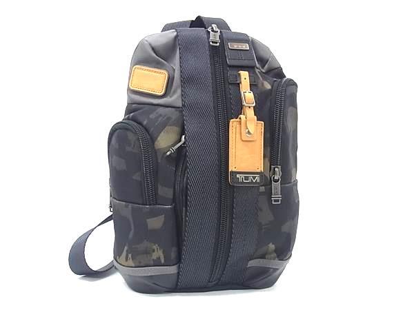 TUMI トゥミ ボディバッグ アルファ ブラヴォ モントレー スリング クロスボディ 222318GC2 グレー マルチカラー ナイロン レザー メンズ 迷彩 カモフラージュ 美品