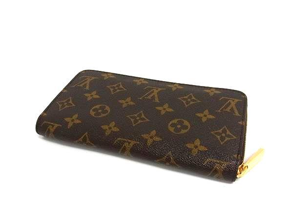 LOUIS VUITTON ルイヴィトン 財布 モノグラム ジッピーウォレット M60017 ブラウン PVC レザー ユニセックス ラウンドファスナー 長財布 ゴールド金具 美品