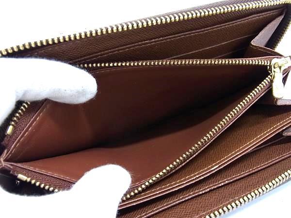 LOUIS VUITTON ルイヴィトン 財布 モノグラム ジッピーウォレット M60017 ブラウン PVC レザー ユニセックス ラウンドファスナー 長財布 ゴールド金具 美品