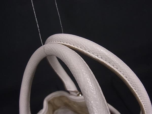 COACH コーチ ハンドバッグ シグネチャー F34605 ベージュ アイボリー PVC×レザー レディース 2WAY 美品