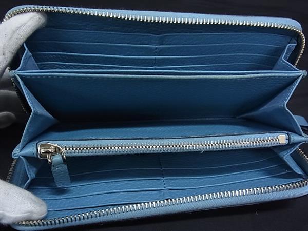 VALENTINO GARAVANI ヴァレンティノ ガラヴァーニ 財布 ロックスタッズ RW0P0645VSH ライトブルー シルバー レザー レディース ラウンドファスナー 長財布