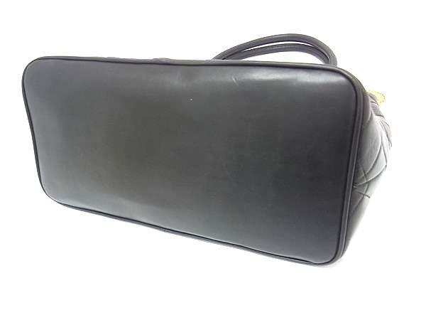 CHANEL シャネル トートバッグ ココマーク マトラッセ 復刻トート A1804 ダークブラウン ラムスキン レディース ゴールド金具 美品