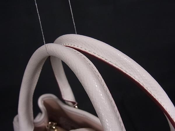 COACH コーチ ハンドバッグ ラグジュアリーフローラルアップリケ 37659 アイボリー系 レザー レディース 2WAY 美品