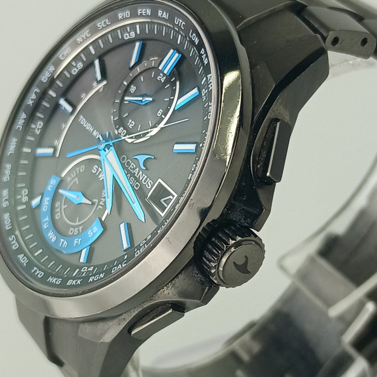 CASIO カシオ 腕時計 オシアナス OCWT2500B1AJF ブラック文字盤 ブラック チタン メンズ アナログ 美品