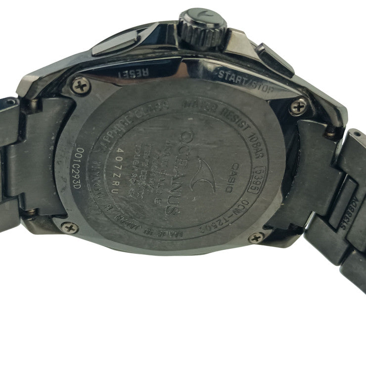 CASIO カシオ 腕時計 オシアナス OCWT2500B1AJF ブラック文字盤 ブラック チタン メンズ アナログ 美品