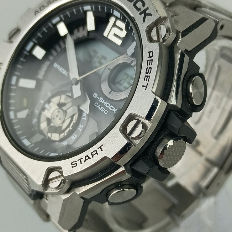 CASIO カシオ 腕時計 GSHOCK GSTEEL GSTB300 Series GSTB300SD1AJF グレー文字盤 シルバー 樹脂／SS メンズ アナデジ