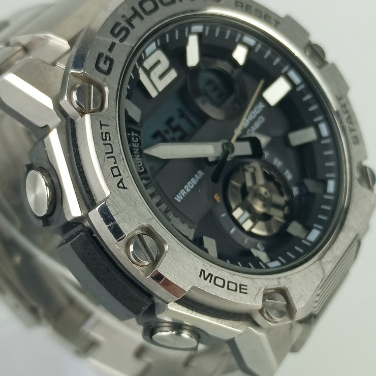 CASIO カシオ 腕時計 GSHOCK GSTEEL GSTB300 Series GSTB300SD1AJF グレー文字盤 シルバー 樹脂／SS メンズ アナデジ