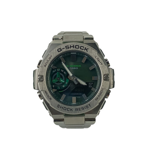 CASIO カシオ 腕時計 GSHOCK GSTEEL GSTB500 Series GSTB500AD3AJF カーキ文字盤 シルバー 樹脂／SS メンズ アナデジ 美品