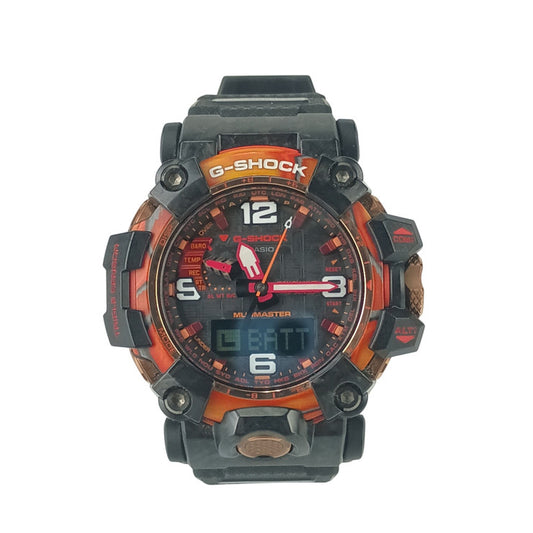 CASIO カシオ 腕時計 GSHOCK MASTER OF G LAND MUDMASTER GWG2040FR1AJR グレー文字盤 ブラック 樹脂／SS メンズ 40th Anniversary Flare Red アナデジ 美品