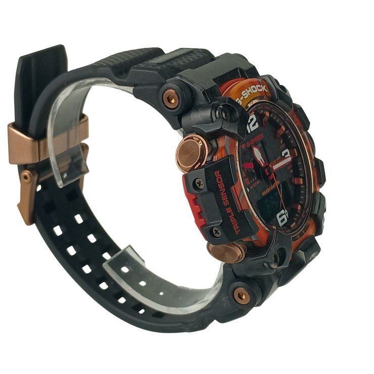 CASIO カシオ 腕時計 GSHOCK MASTER OF G LAND MUDMASTER GWG2040FR1AJR グレー文字盤 ブラック 樹脂／SS メンズ 40th Anniversary Flare Red アナデジ 美品