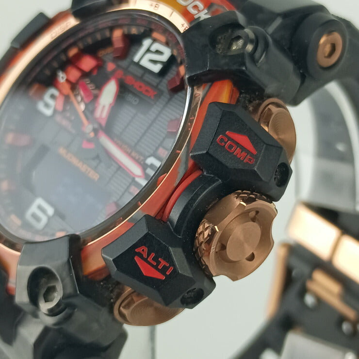 CASIO カシオ 腕時計 GSHOCK MASTER OF G LAND MUDMASTER GWG2040FR1AJR グレー文字盤 ブラック 樹脂／SS メンズ 40th Anniversary Flare Red アナデジ 美品