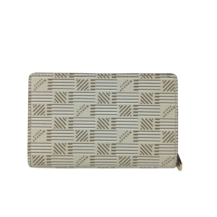 MOREAU モロー 財布 コンパクトウォレット ホワイト系 PVC レザー レディース ゴールド金具 新品未使用展示品