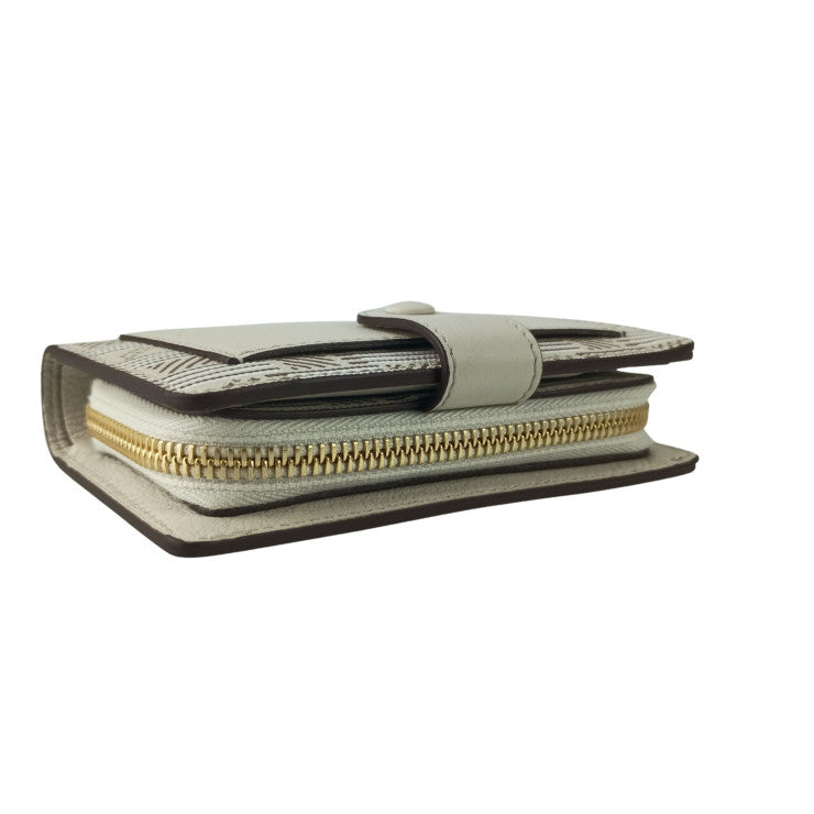 MOREAU モロー 財布 コンパクトウォレット ホワイト系 PVC レザー レディース ゴールド金具 新品未使用展示品