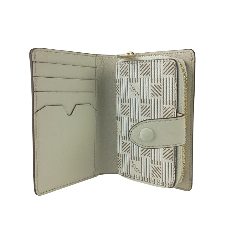 MOREAU モロー 財布 コンパクトウォレット ホワイト系 PVC レザー レディース ゴールド金具 新品未使用展示品