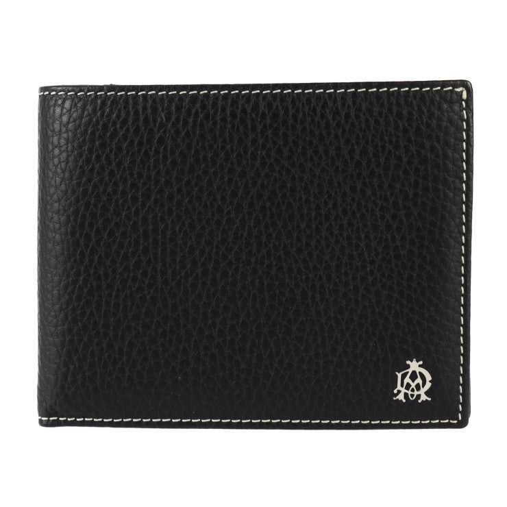 新古未使用展示品 Dunhill ダンヒル BILLFOLD 4CC & COIN PURSE 二つ折り財布 L2KE32A カーフレザー ブラック シルバー金具