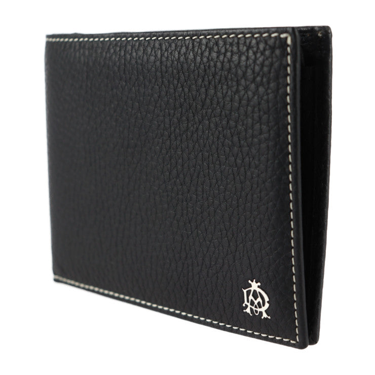 新古未使用展示品 Dunhill ダンヒル BILLFOLD 4CC & COIN PURSE 二つ折り財布 L2KE32A カーフレザー ブラック シルバー金具