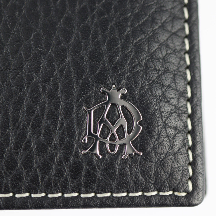 新古未使用展示品 Dunhill ダンヒル BILLFOLD 4CC & COIN PURSE 二つ折り財布 L2KE32A カーフレザー ブラック シルバー金具