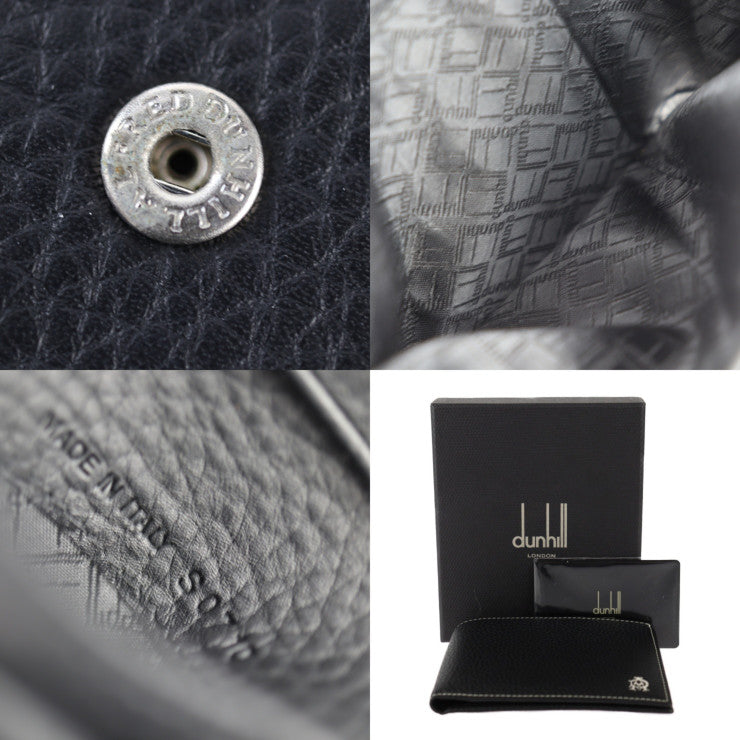 新古未使用展示品 Dunhill ダンヒル BILLFOLD 4CC & COIN PURSE 二つ折り財布 L2KE32A カーフレザー ブラック シルバー金具