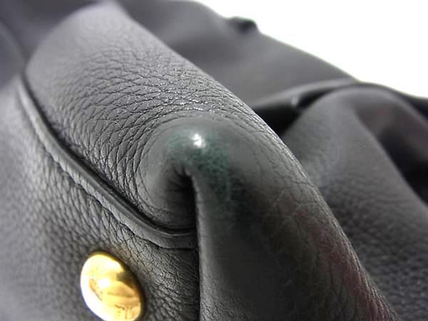 美品 Salvatore Ferragamo サルヴァトーレ フェラガモ ハンドバッグ ワンショルダーバッグ 21 F897 ブラック レザー レディース ポーチ付き ゴールド金具