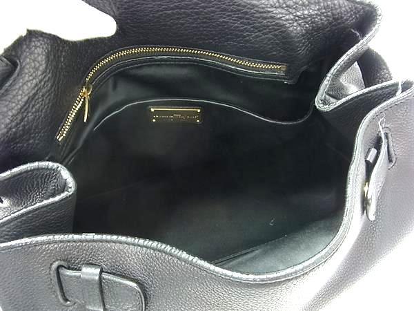 美品 Salvatore Ferragamo サルヴァトーレ フェラガモ ハンドバッグ ワンショルダーバッグ 21 F897 ブラック レザー レディース ポーチ付き ゴールド金具