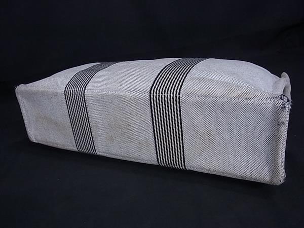 HERMES エルメス トートバッグ ニューフールトゥMM - グレー キャンバス ユニセックス